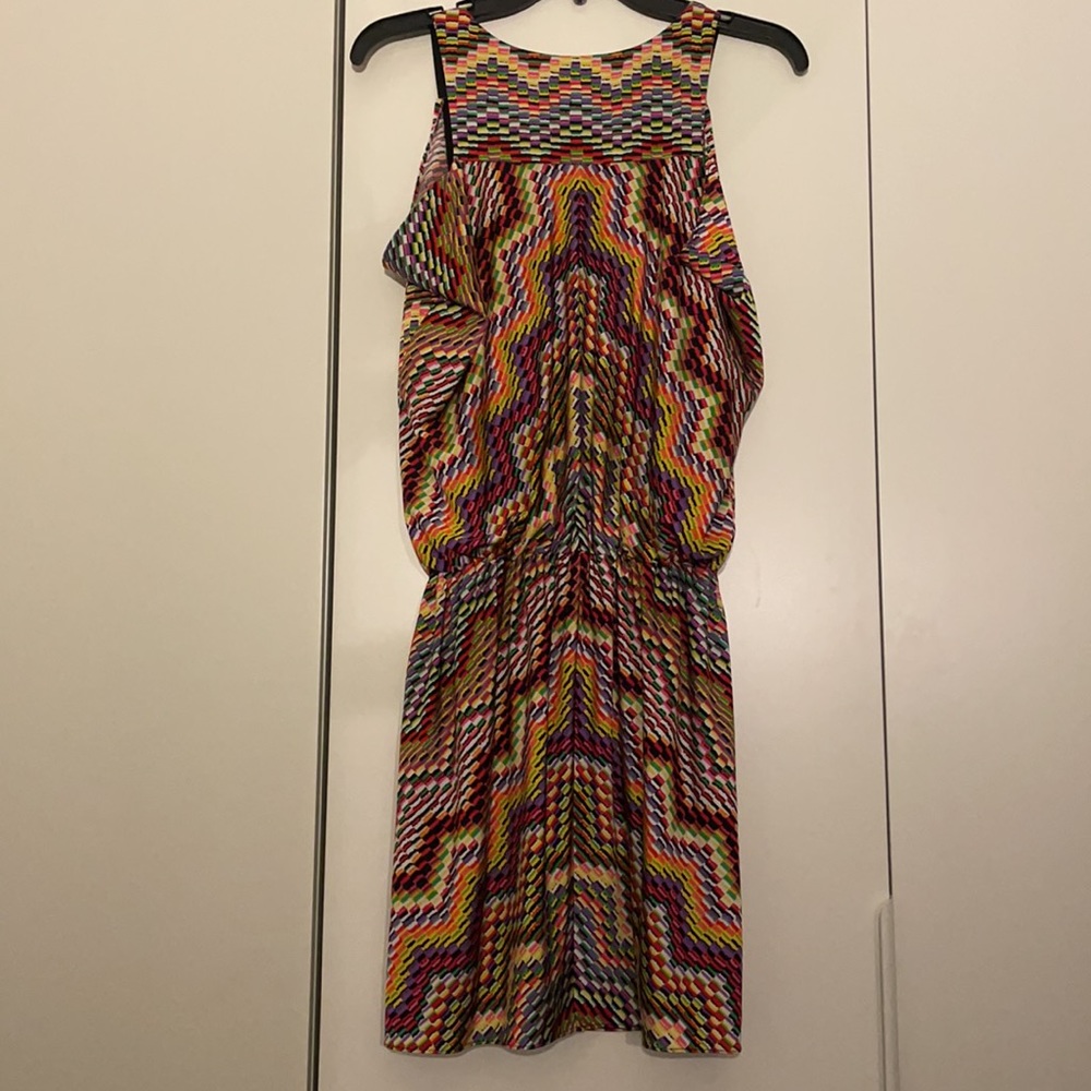 Printed with black details all stretch tank colorful Phoebe dress - Picture 4 of 4